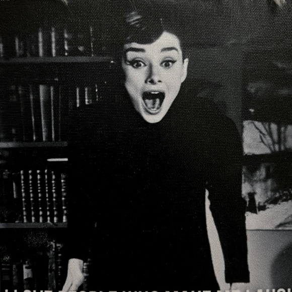 Audrey Hepburn Classic Photo on Canvas Decor Wall Hanging - Picture 3 of 6